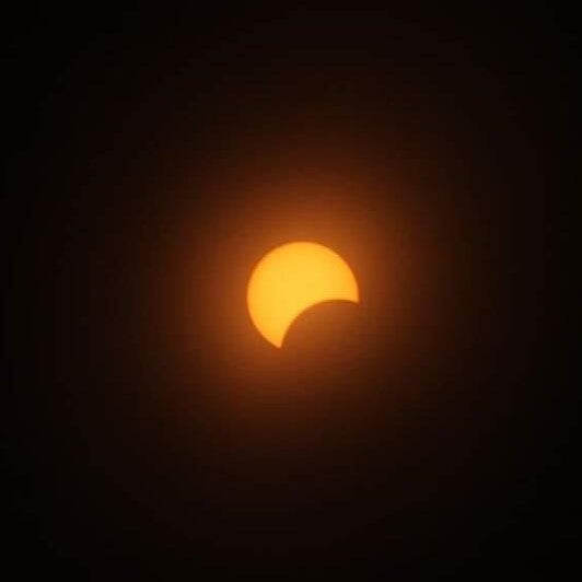 Photo of a partial eclipse.